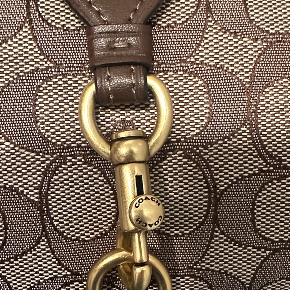 Coach Hampton Hobo Brown and Tan Signature Shoulder Bag - Picture 9 of 10
